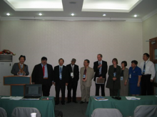 The AASP Board of Directors pose for a picture during the 1st AASP Conference in Friendship Hotel, Beijing, China in June 2004.