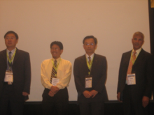 Some of the AASP Board of Directors: Dr Wu Chunfu (China), Dr Abas Hussin (Malaysia), Dr Ji Wang Chern (Taiwan) and Dr Iqbal Ramzan (Australia) in 3rd AASP Conference in Philippines in 2007.